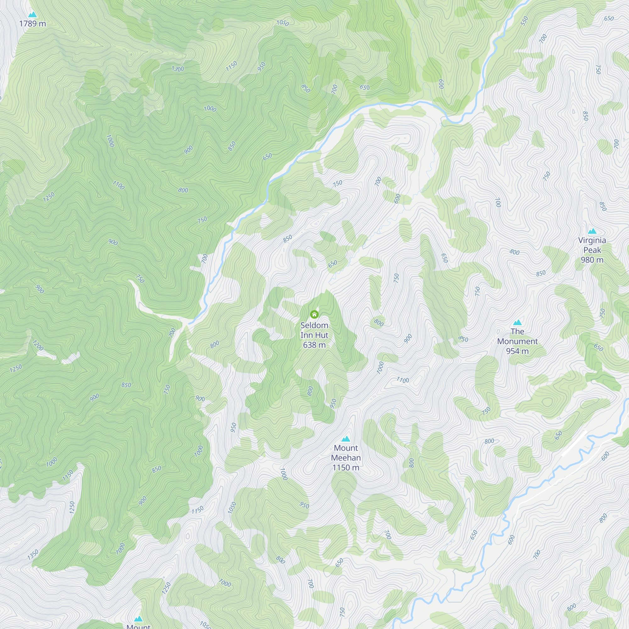Seldom Inn Hut map