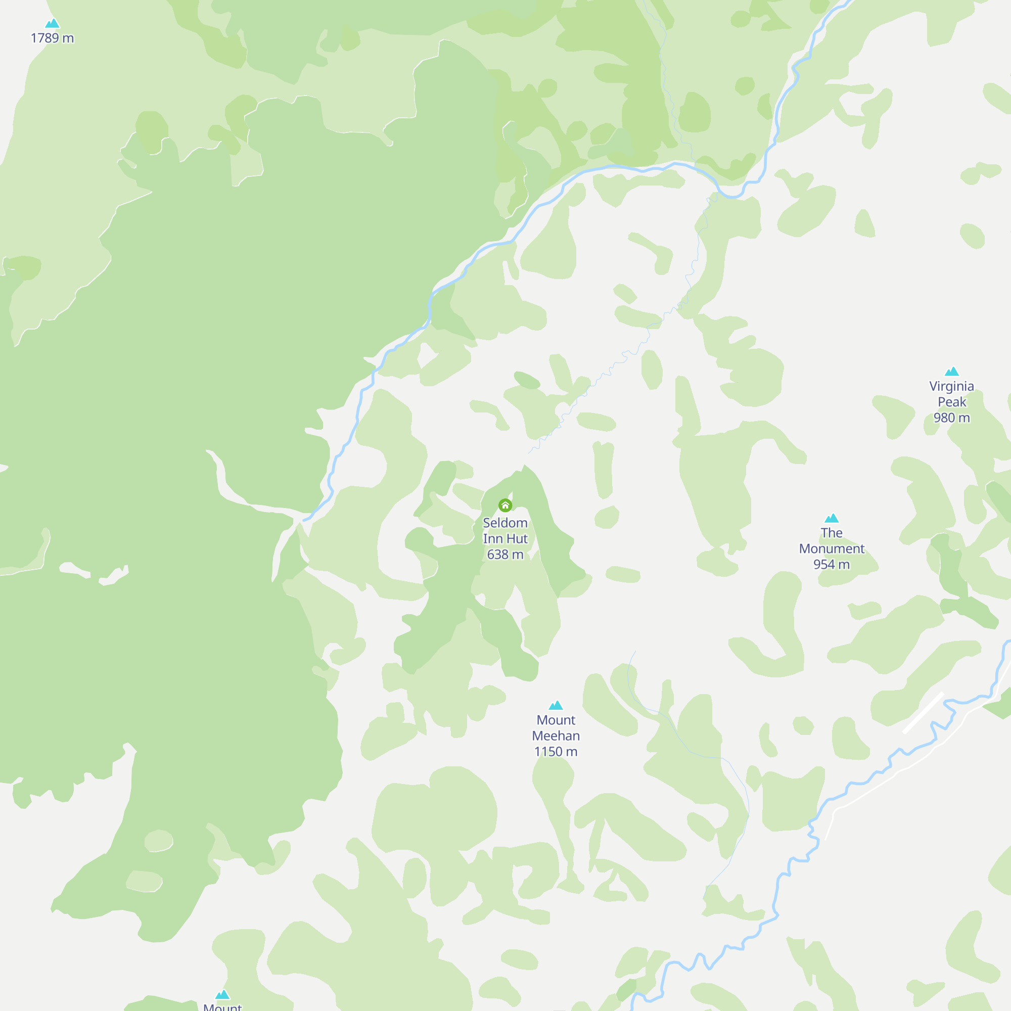 Seldom Inn Hut map