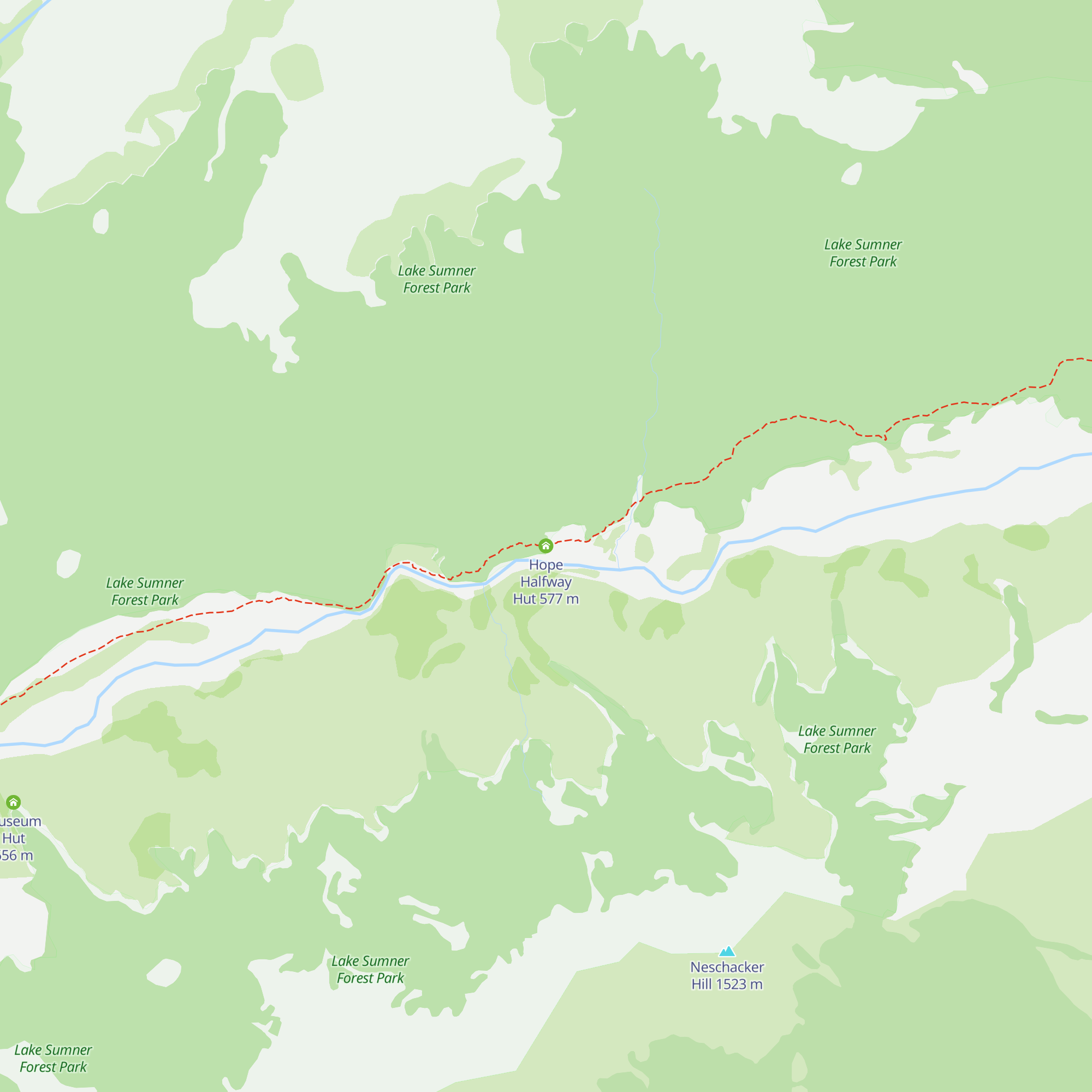 Hope Halfway Hut map