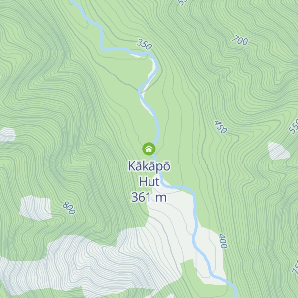 Map of Kākāpō Hut