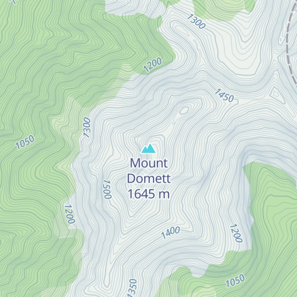 Map of Mount Domett
