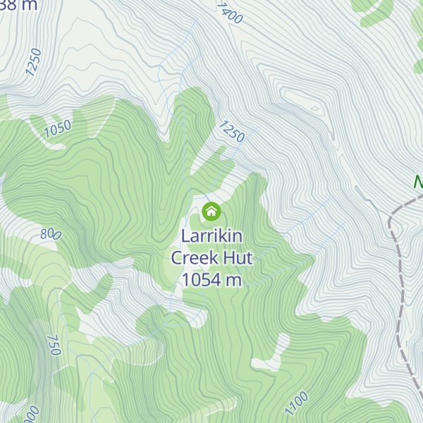 Map of Larrikin Creek Hut