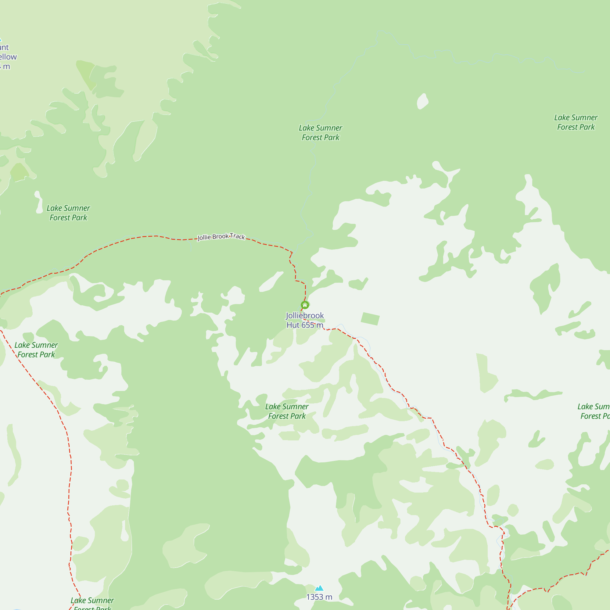 Jolliebrook Hut map