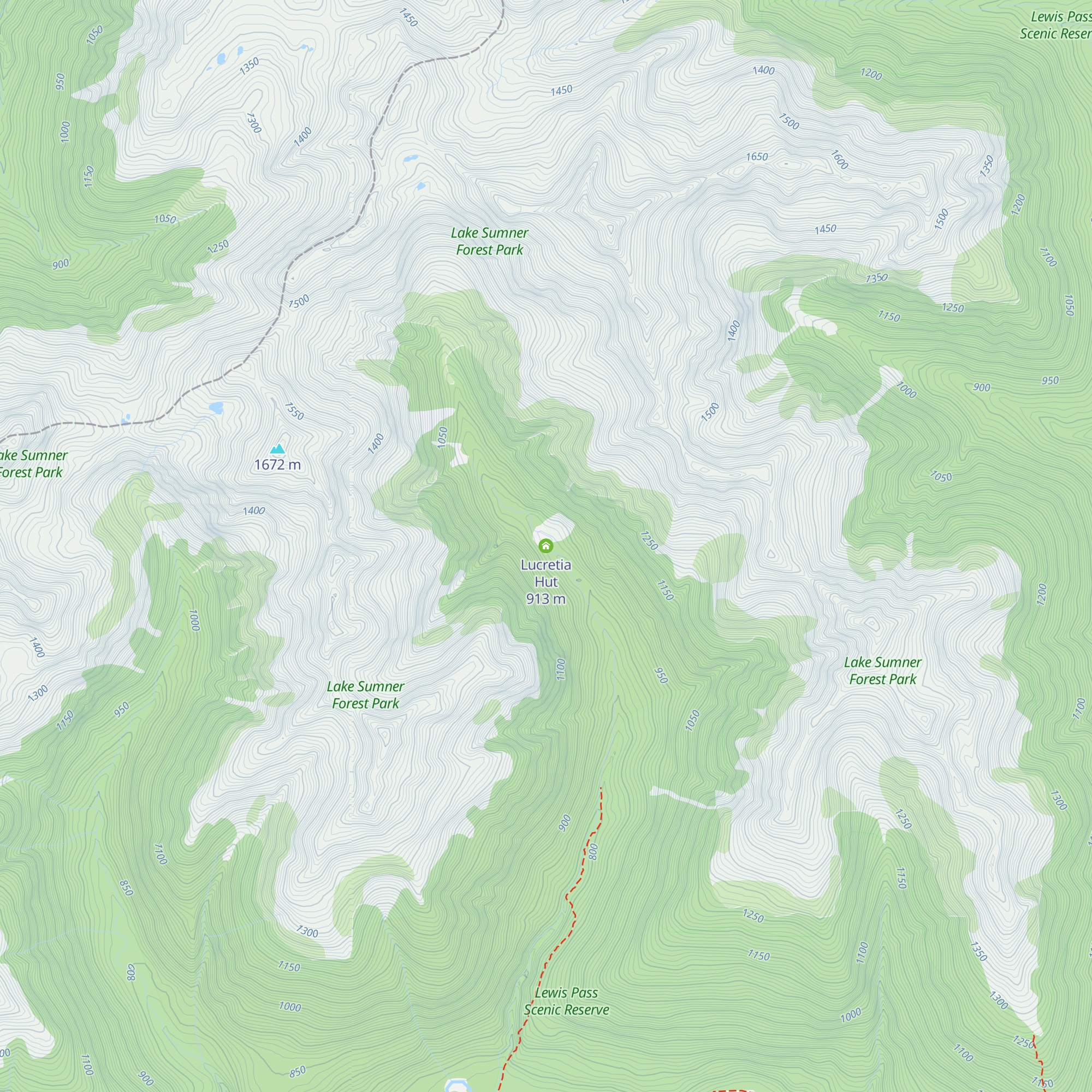 Lucretia Hut map