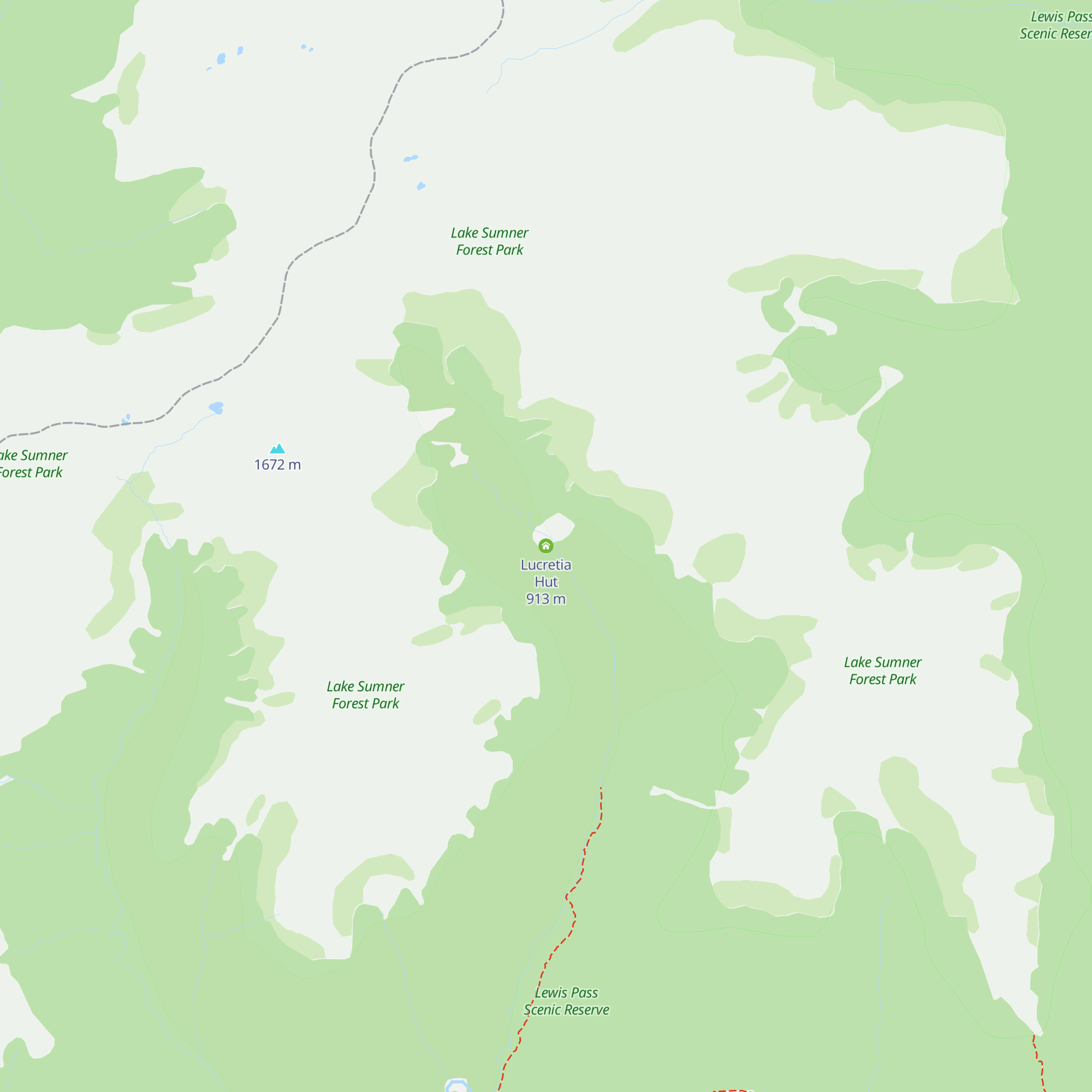 Lucretia Hut map