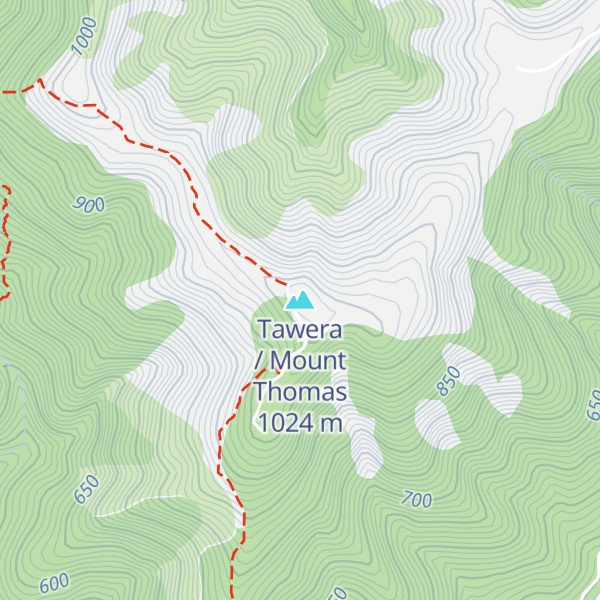 Map of Tawera / Mount Thomas
