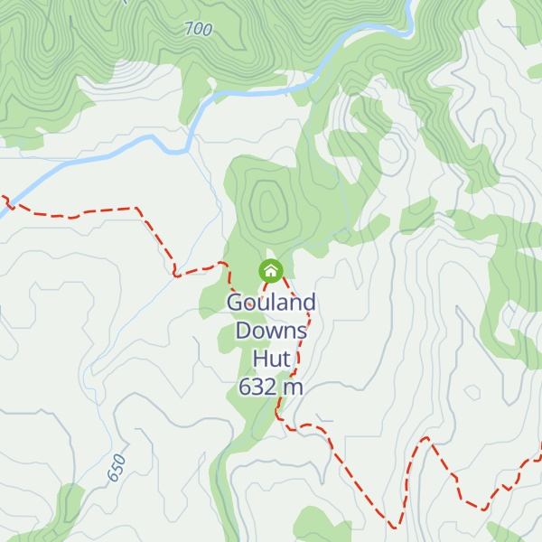 Map of Gouland Downs Hut