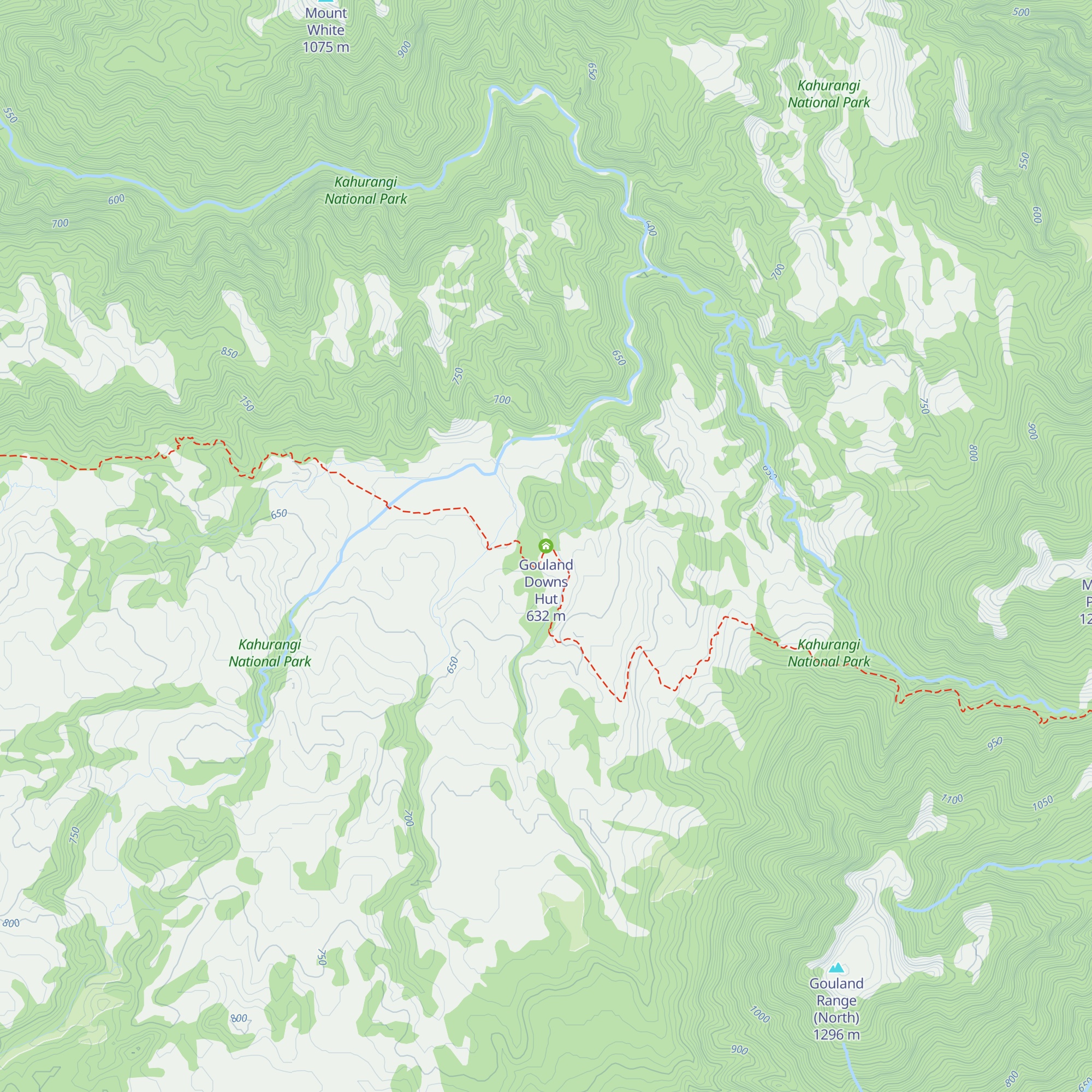 Gouland Downs Hut map
