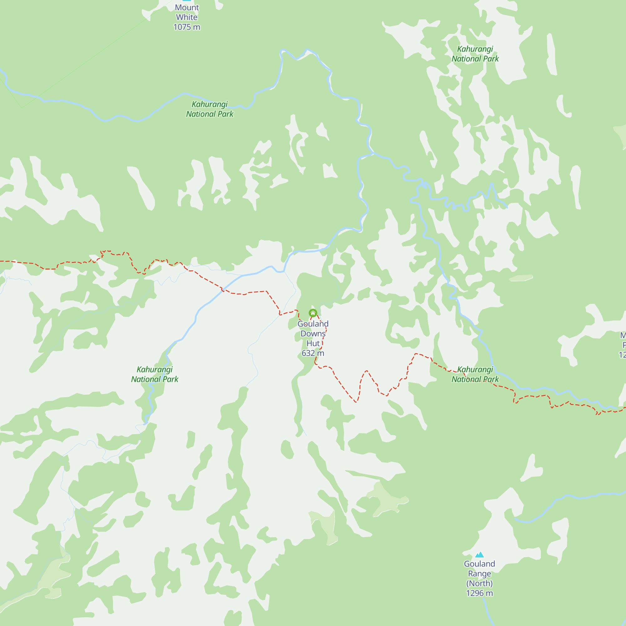 Gouland Downs Hut map