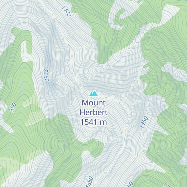 Map of Mount Herbert