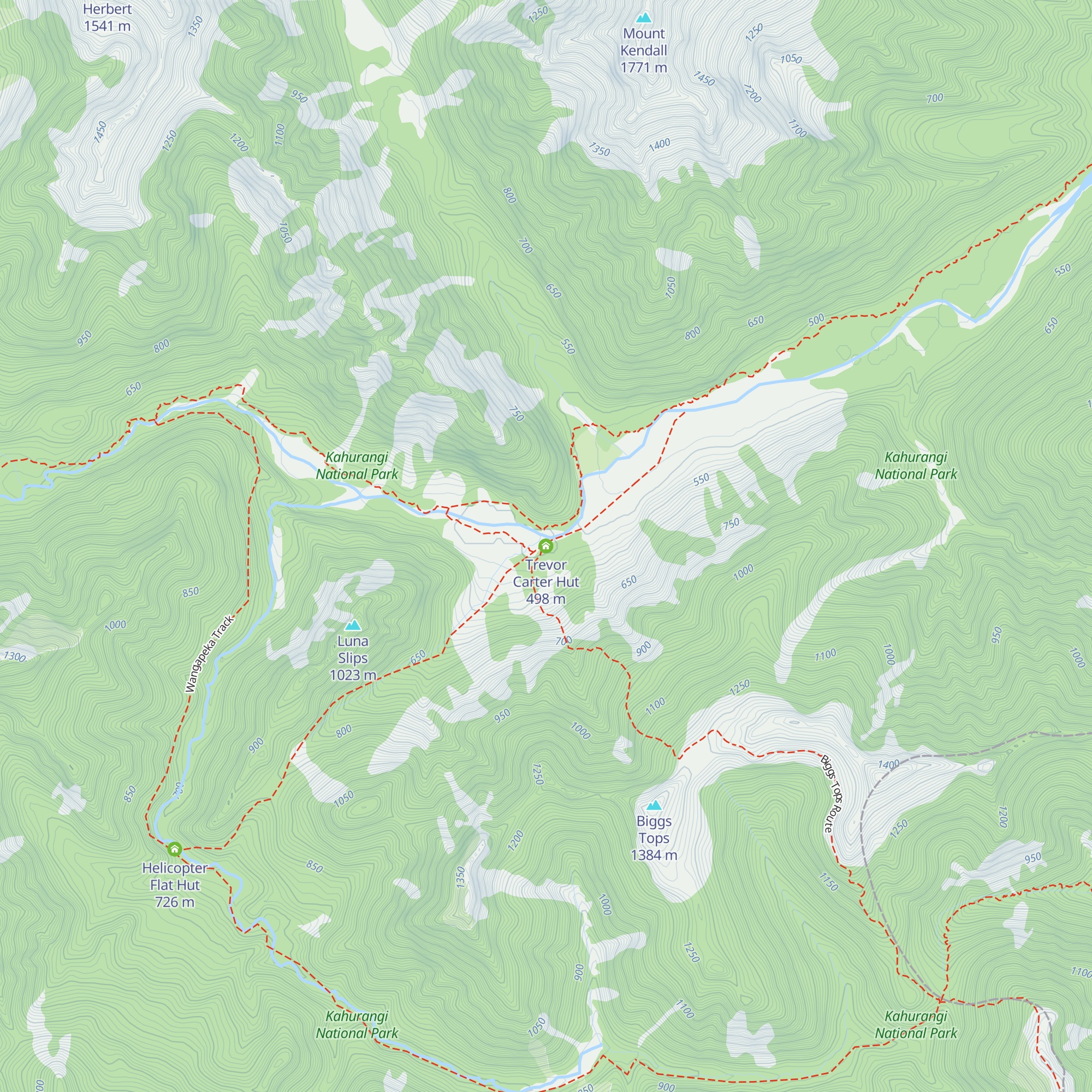 Trevor Carter Hut map