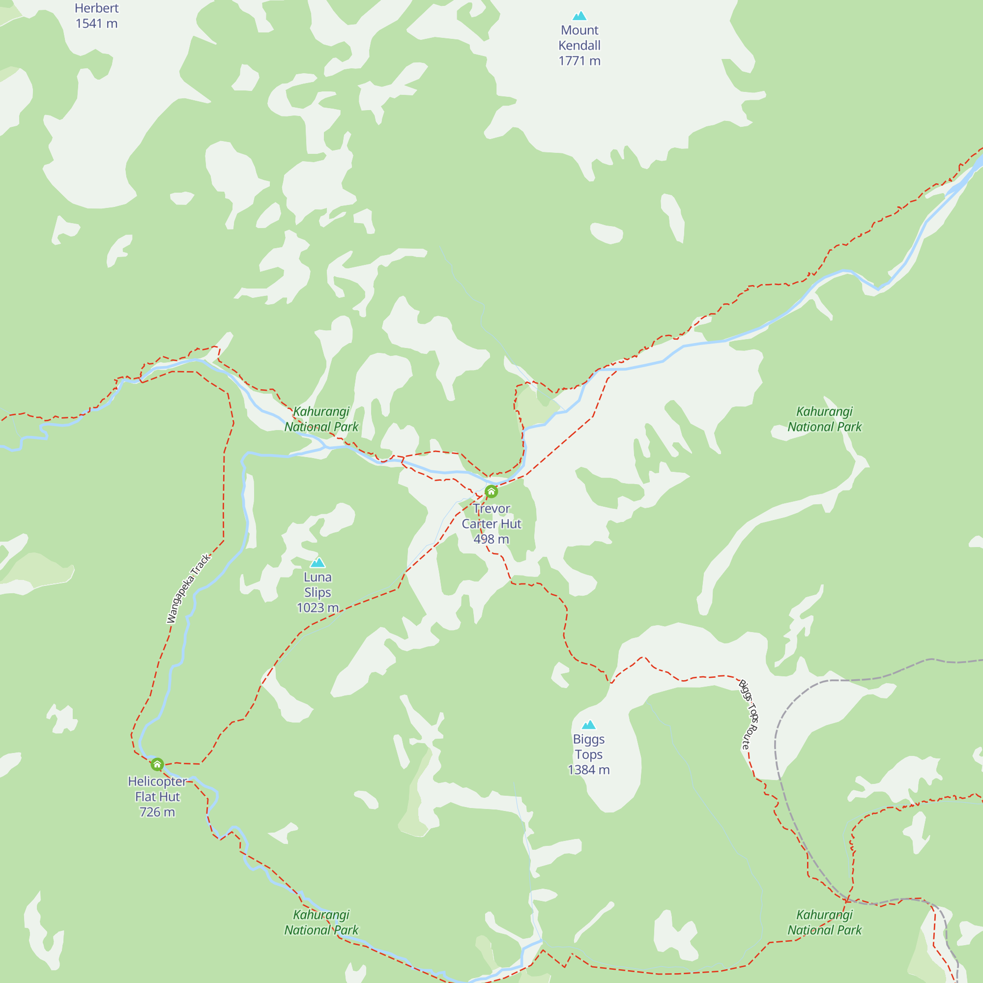 Trevor Carter Hut map