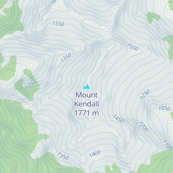 Map of Mount Kendall