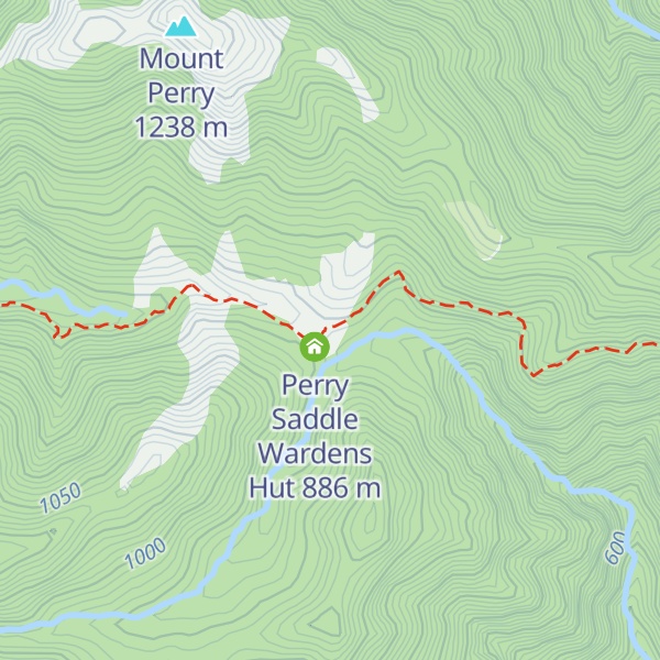 Map of Perry Saddle Hut