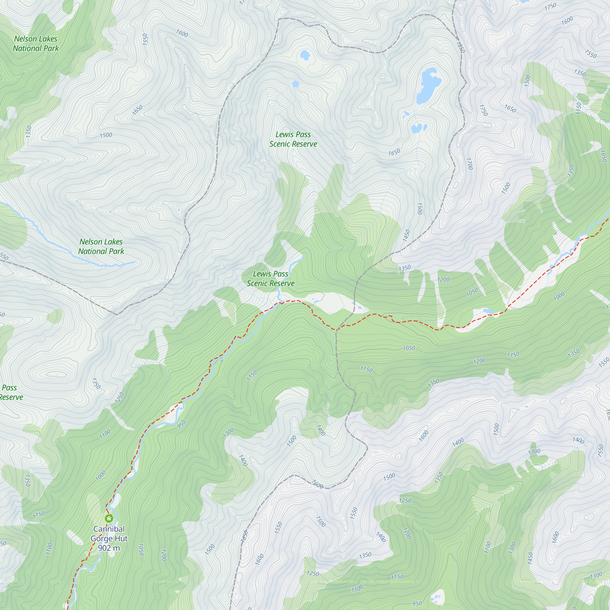 Ada Pass Hut map
