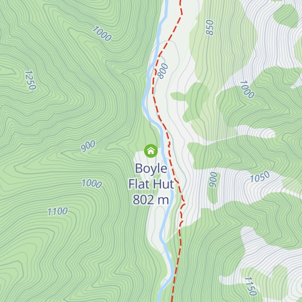 Map of Boyle Flat Hut