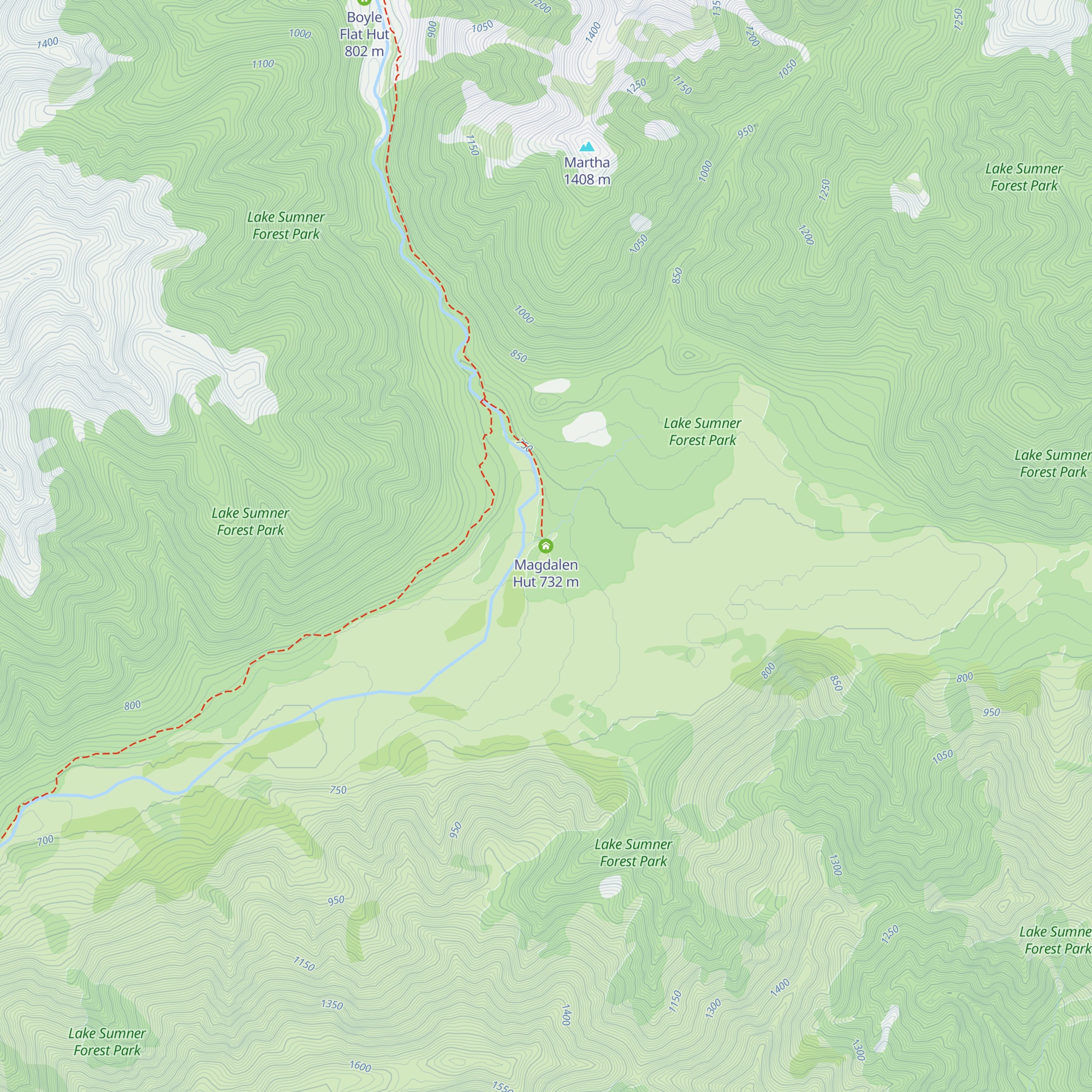 Magdalen Hut map