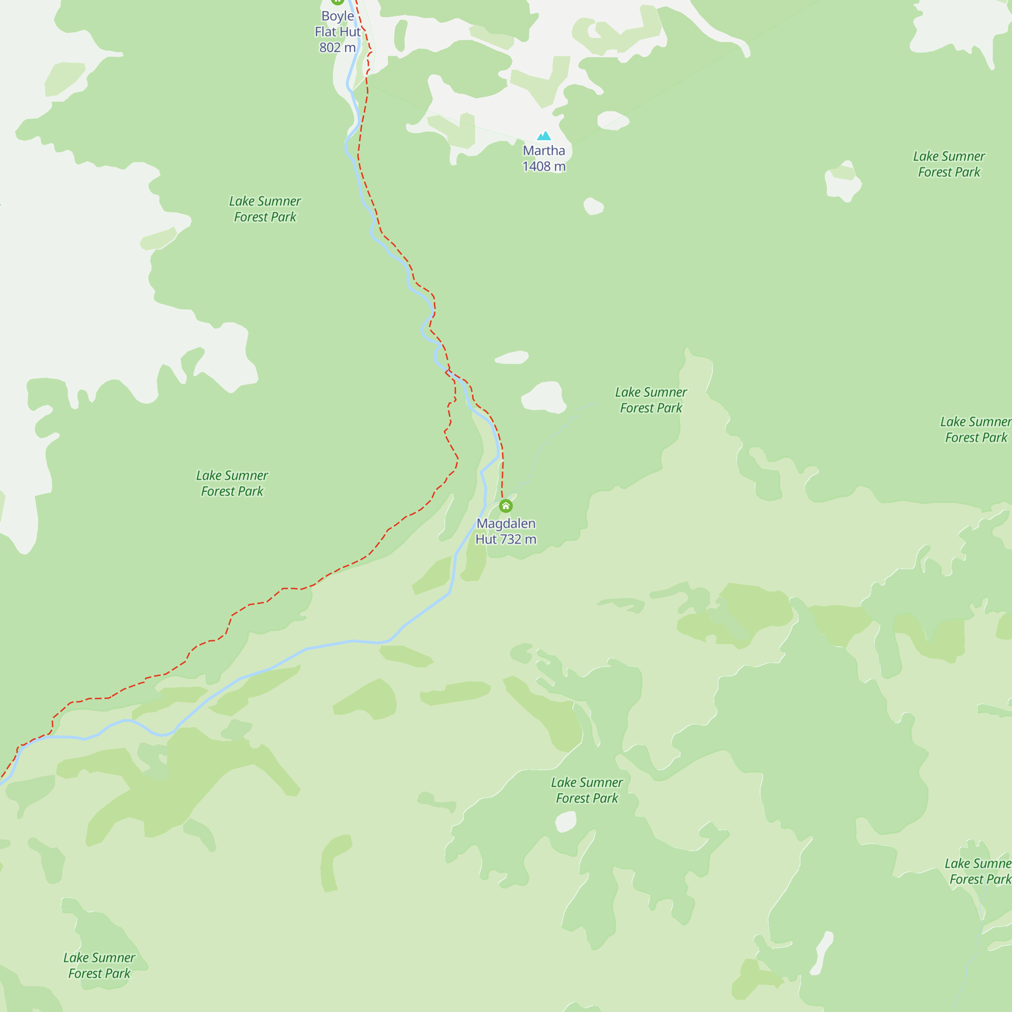Magdalen Hut map