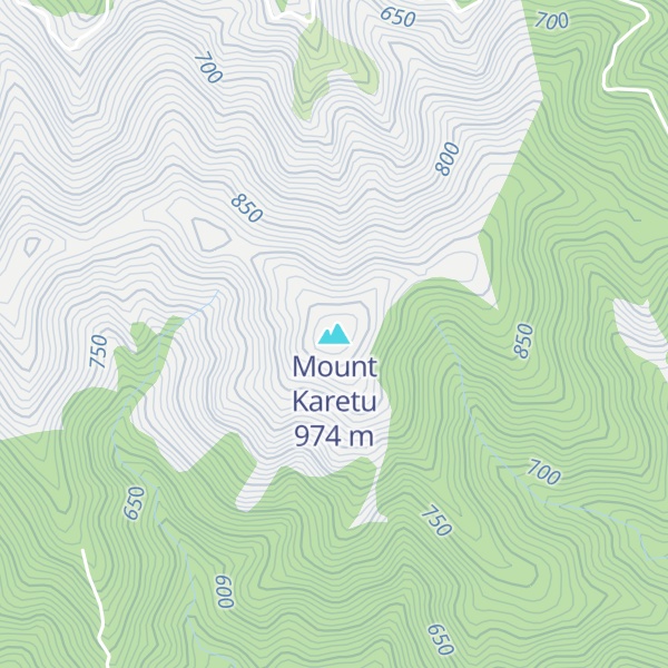 Map of Mount Karetu
