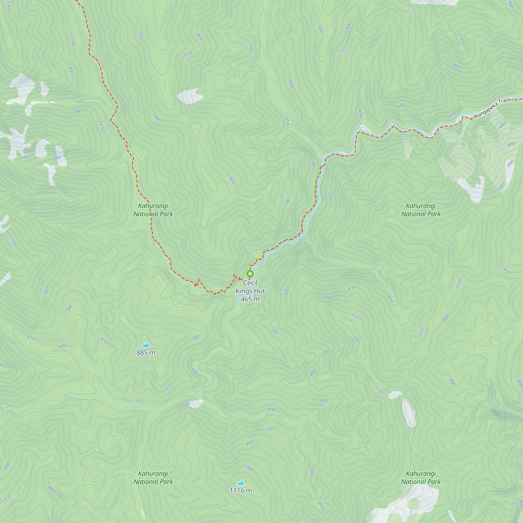 Kings Creek Hut map
