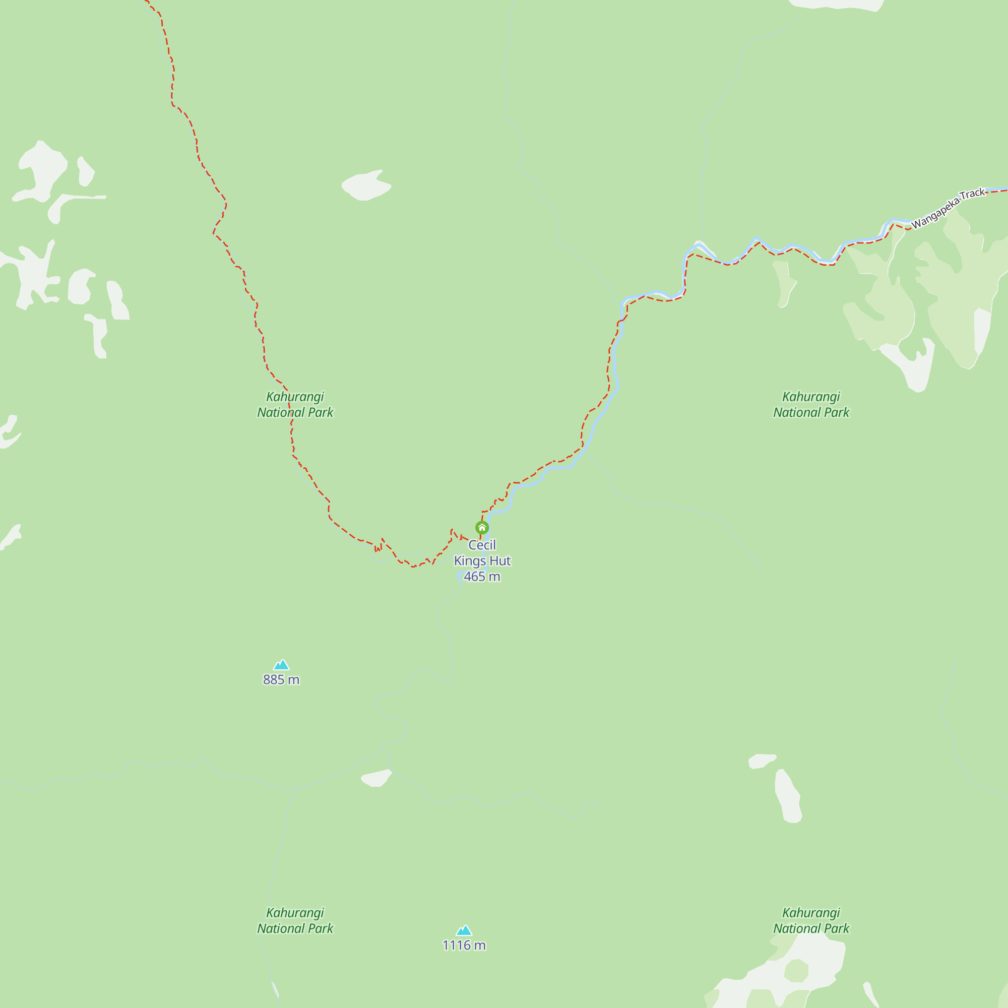 Kings Creek Hut map