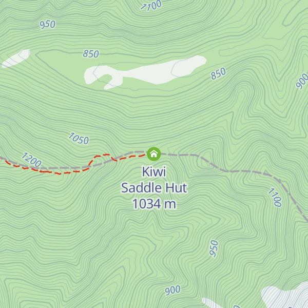 Map of Kiwi Saddle Hut