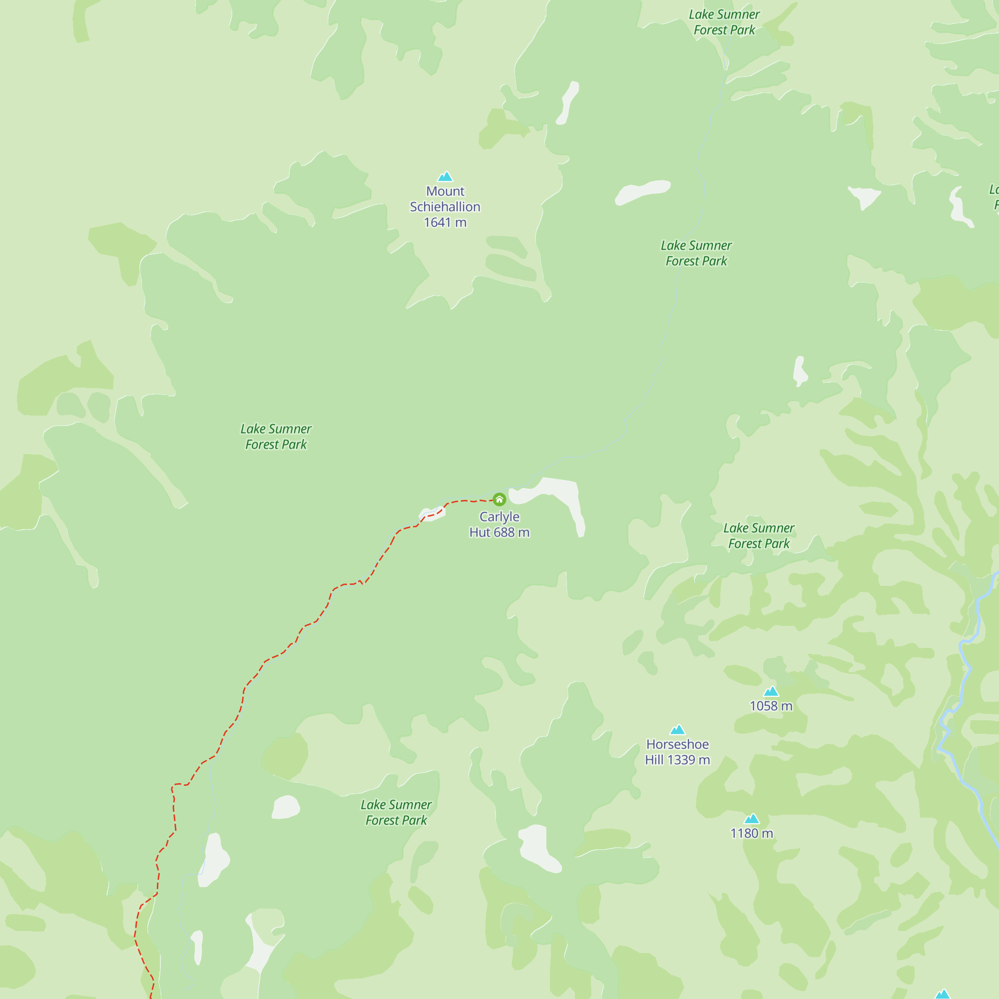 Carlyle Hut map