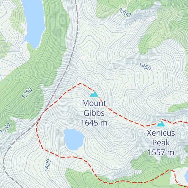 Map of Mount Gibbs