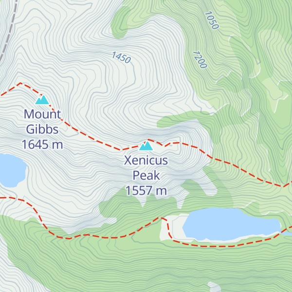 Map of Xenicus Peak
