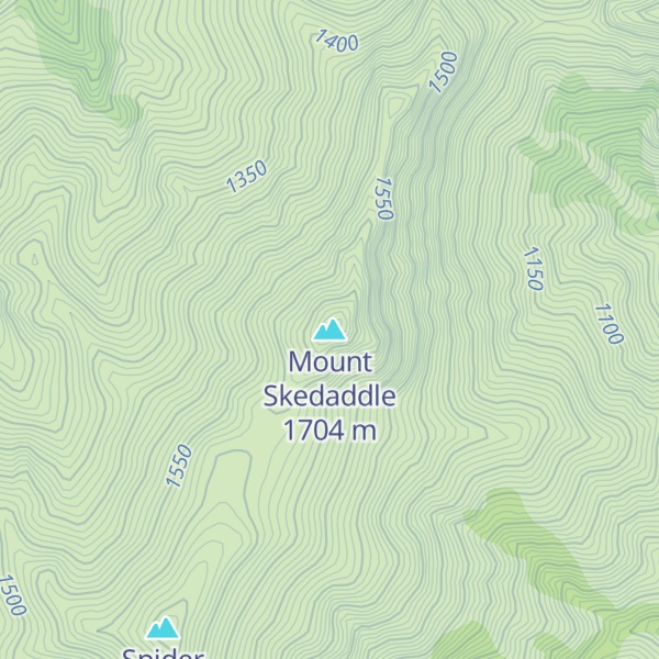 Map of Mount Skedaddle