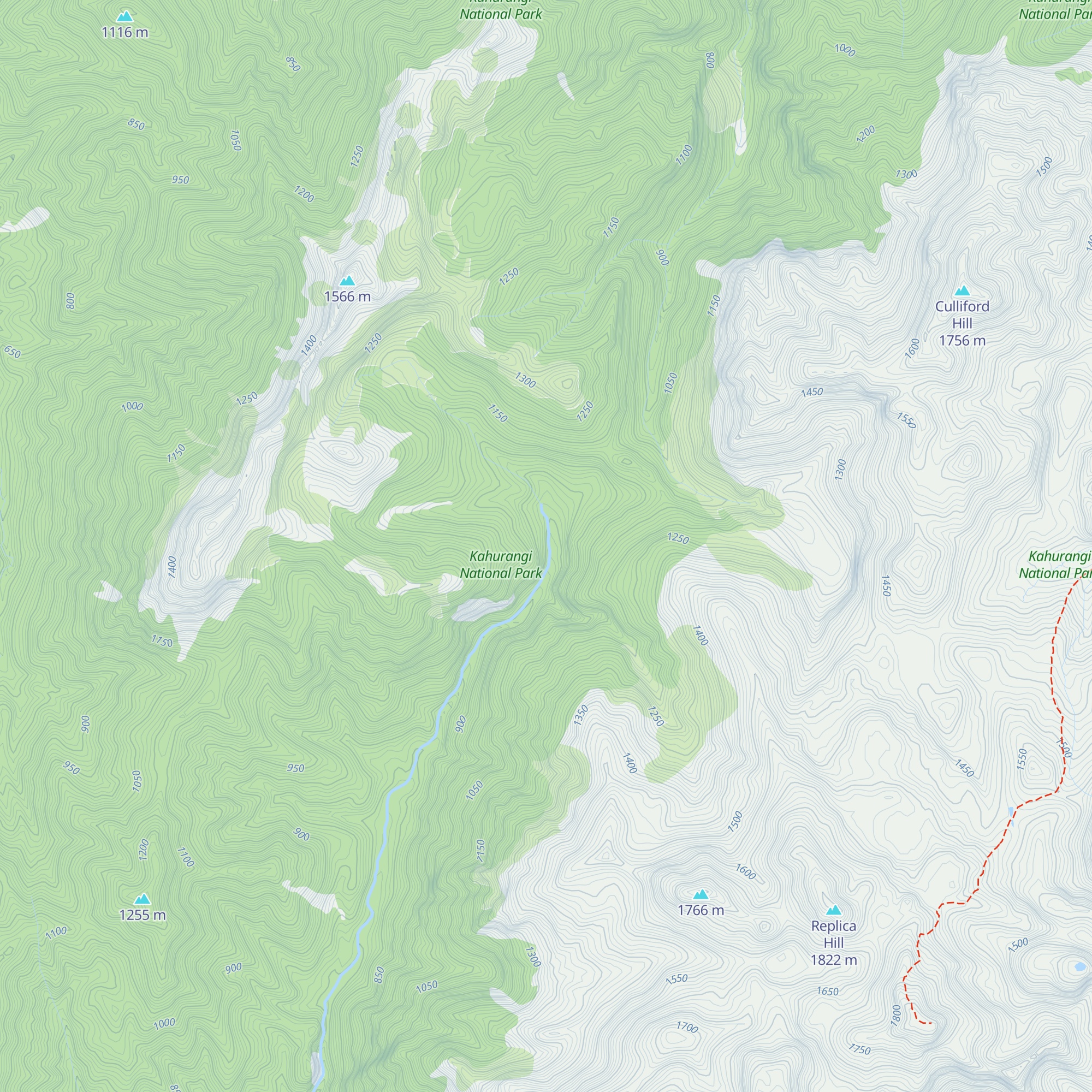 Branch Creek Hut map