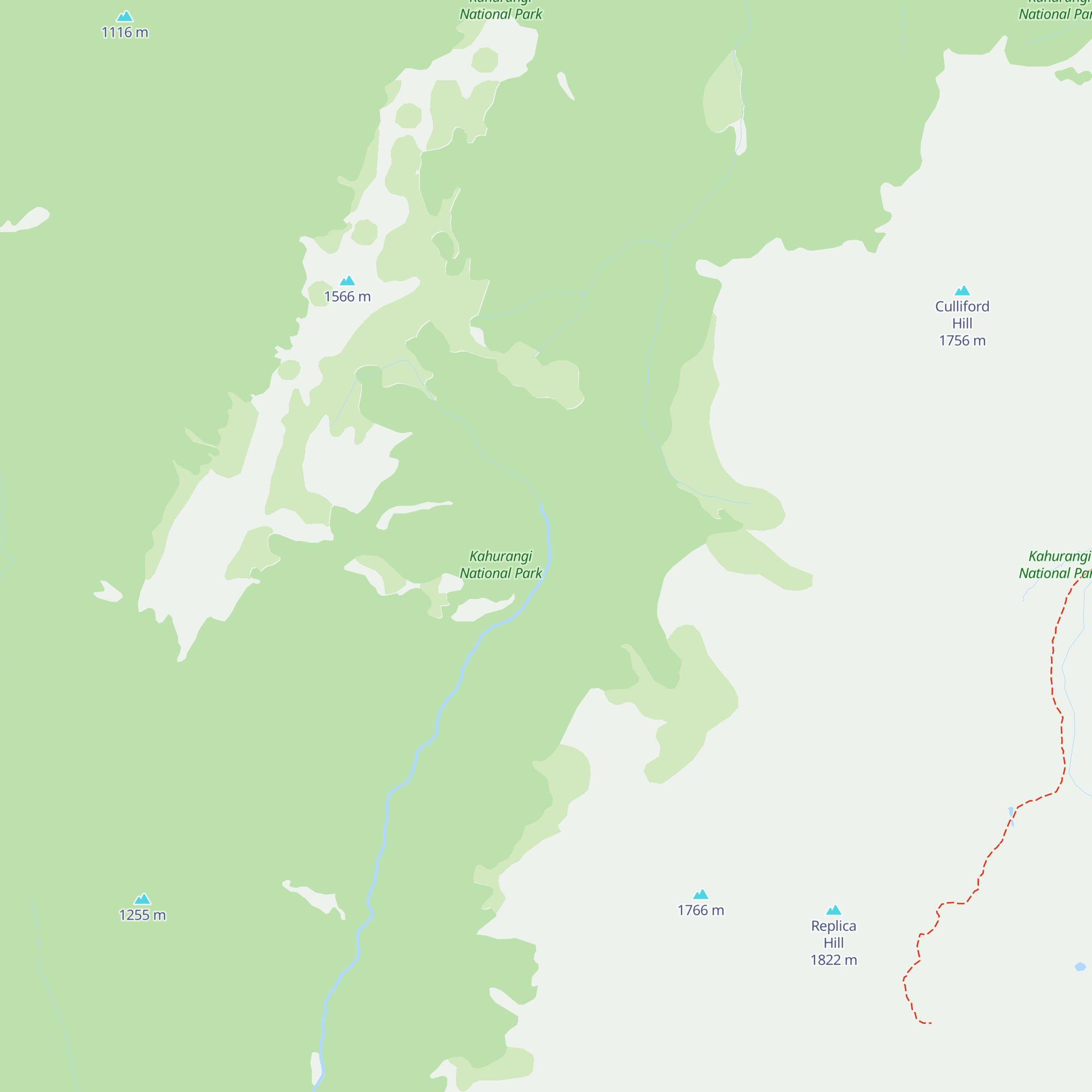 Branch Creek Hut map