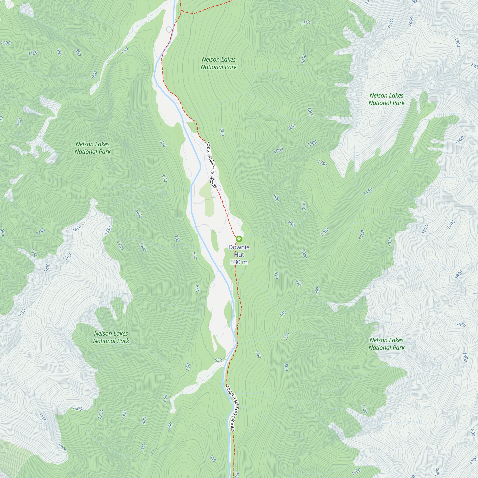 Downie Hut map