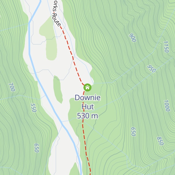 Map of Downie Hut