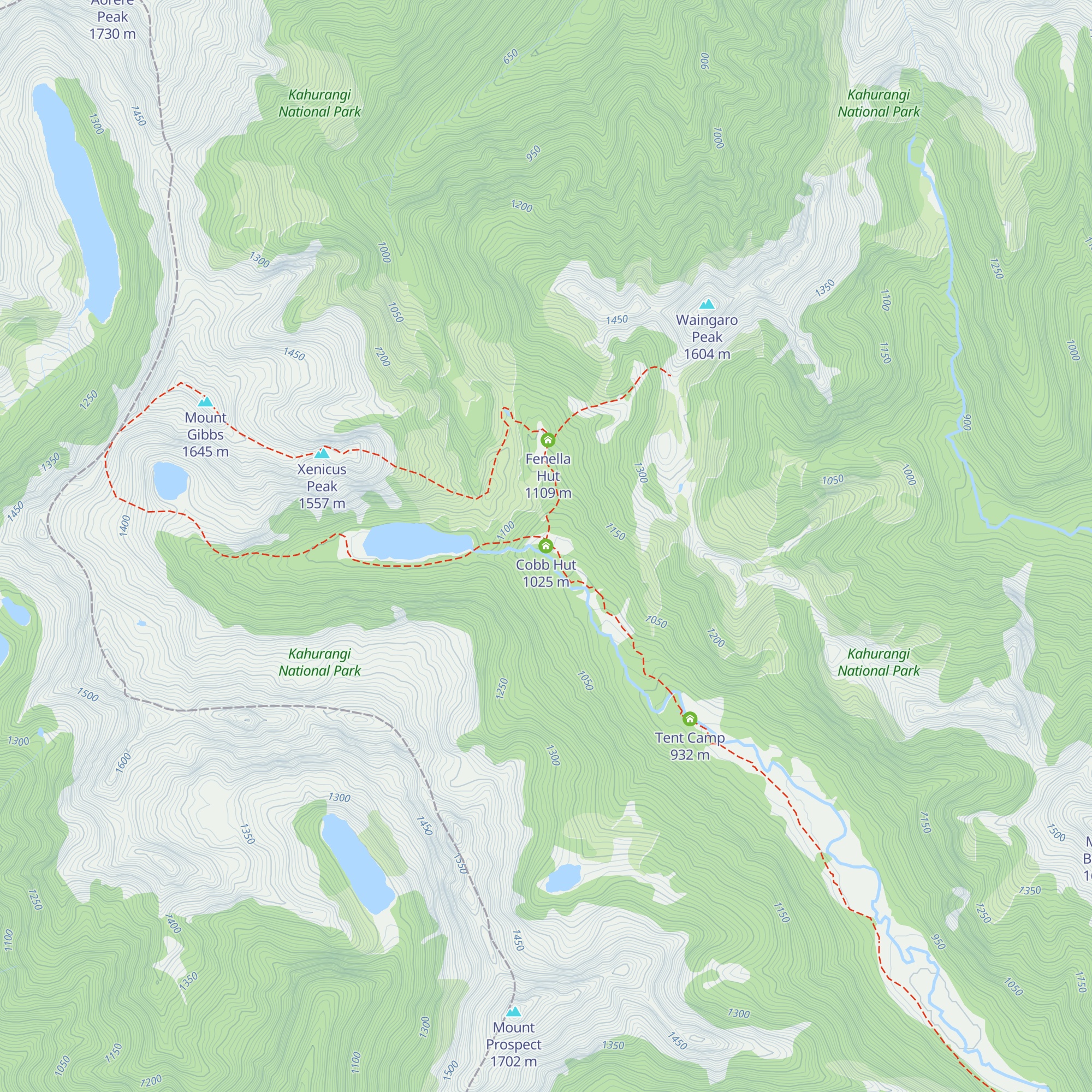 Cobb Hut map