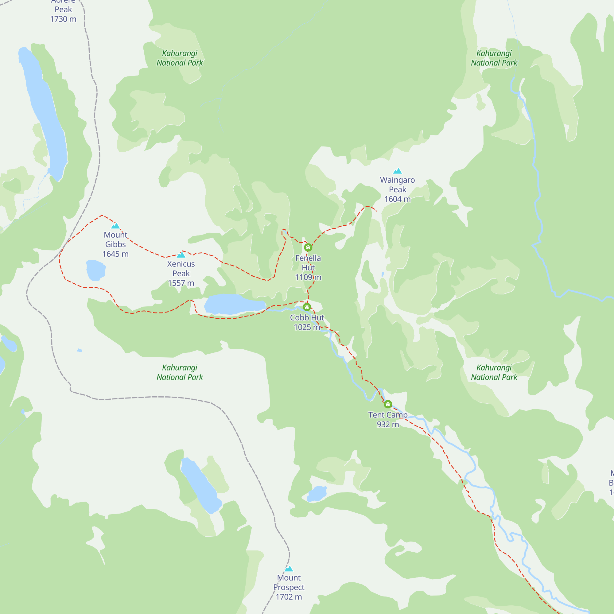 Cobb Hut map