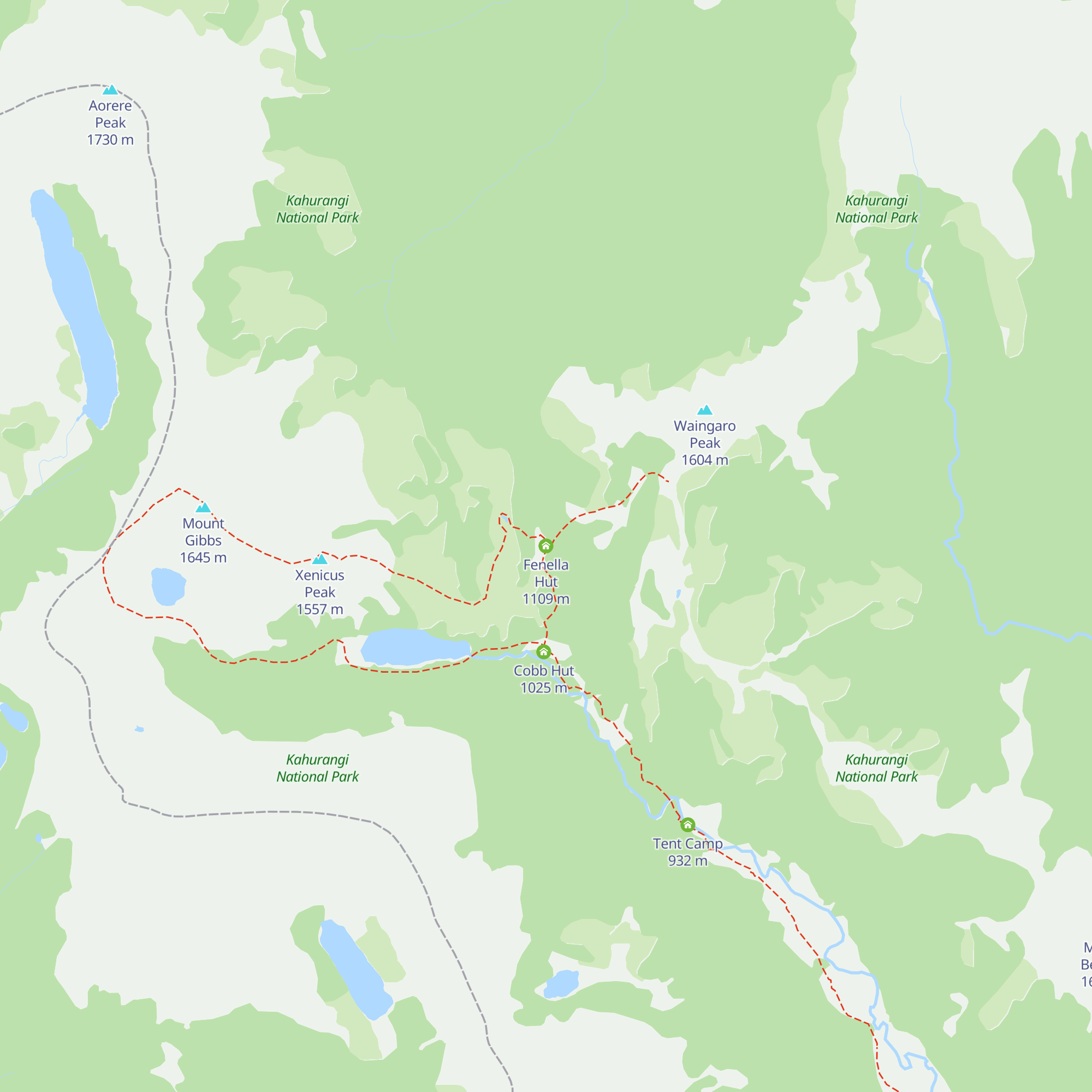 Fenella Hut map