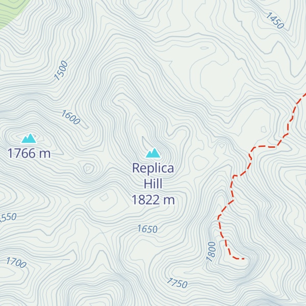 Map of Replica Hill