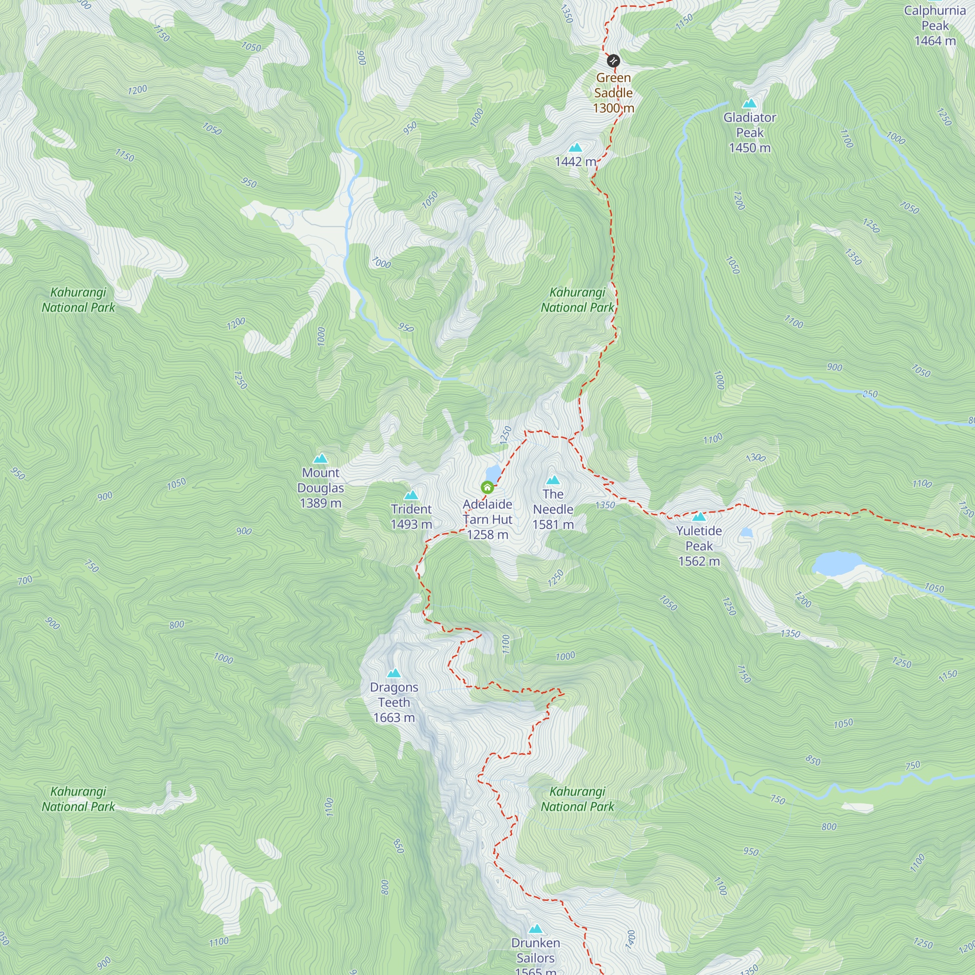 Adelaide Tarn Hut map