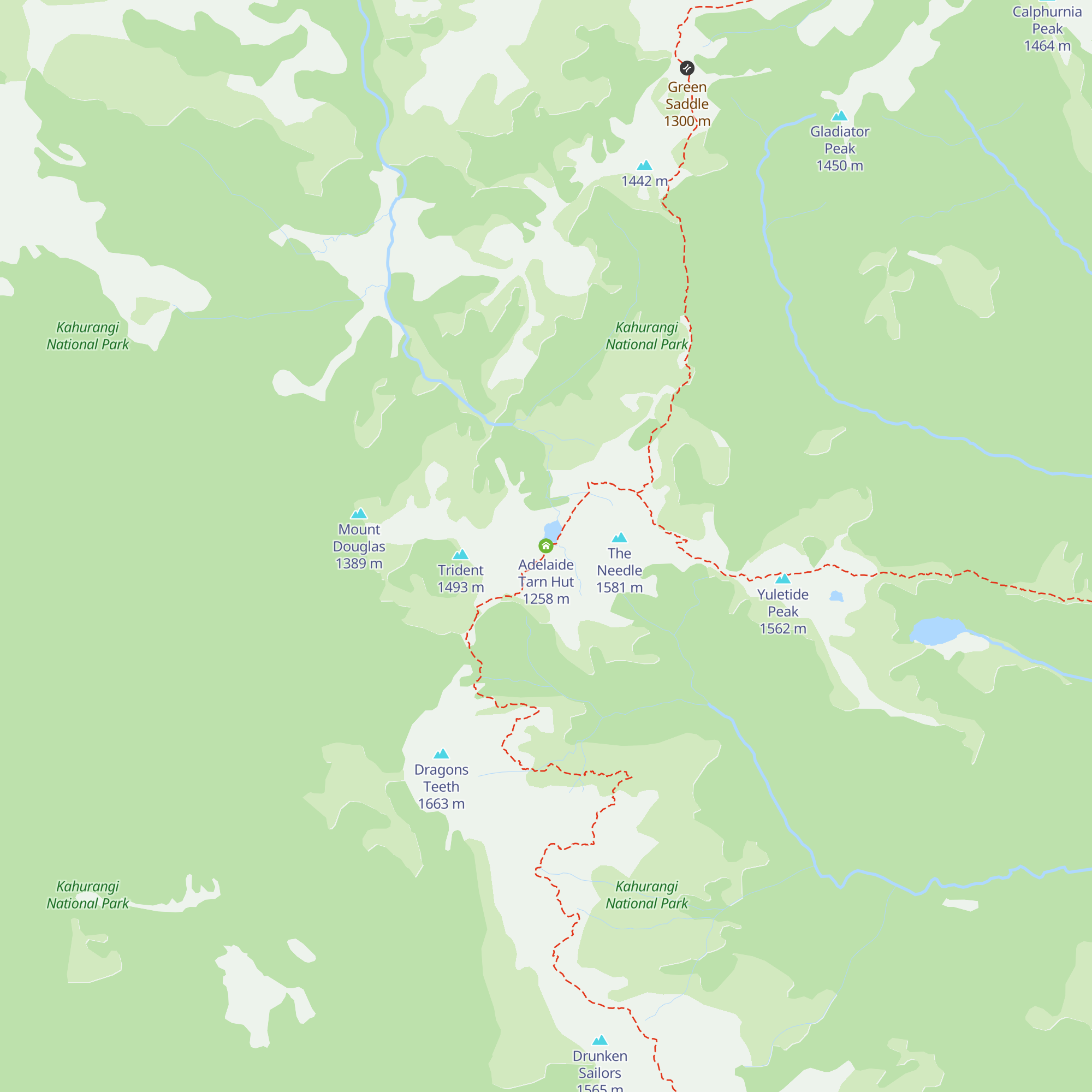 Adelaide Tarn Hut map