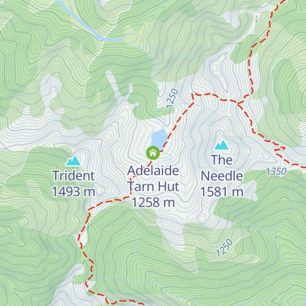 Map of Adelaide Tarn Hut