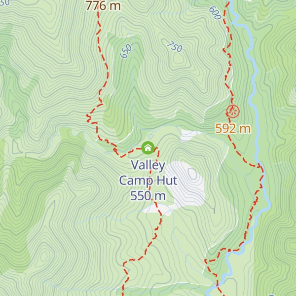Map of Valley Camp Hut