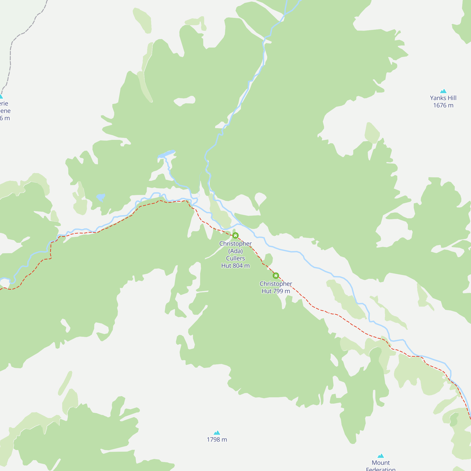 Christopher (Ada) Cullers Hut map