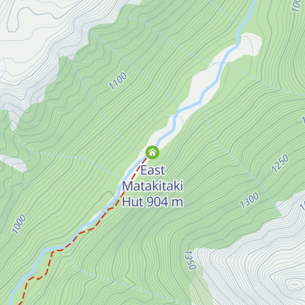 Map of East Matakitaki Hut