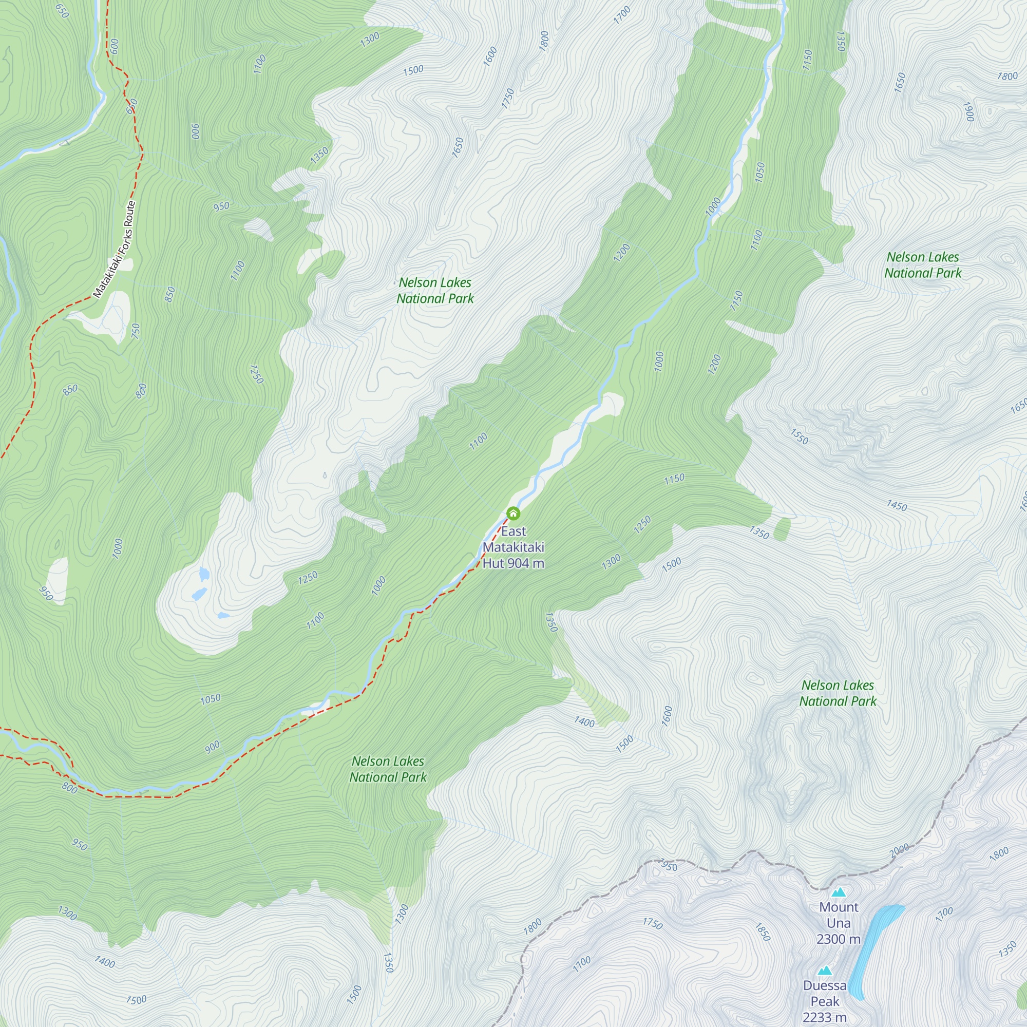 East Matakitaki Hut map