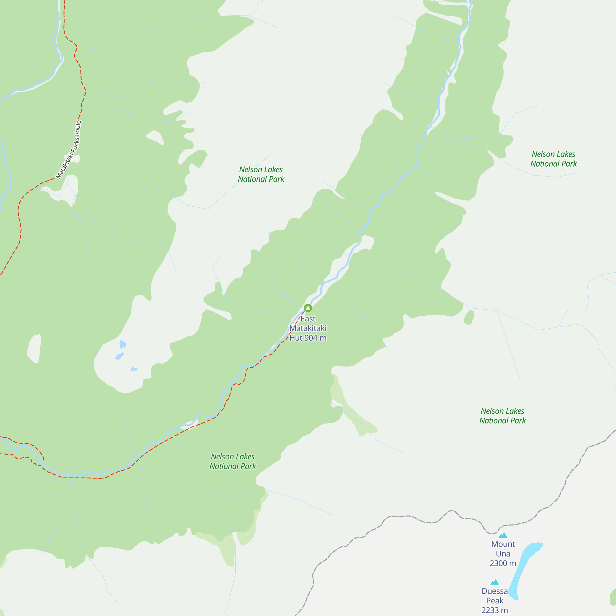 East Matakitaki Hut map