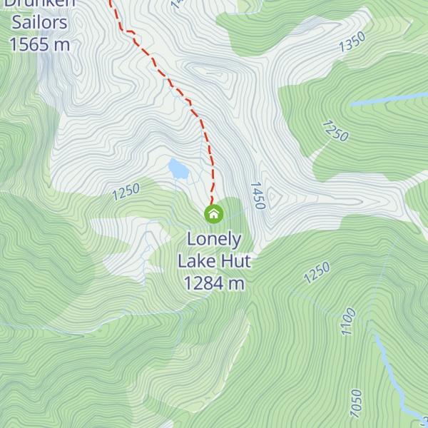 Map of Lonely Lake Hut
