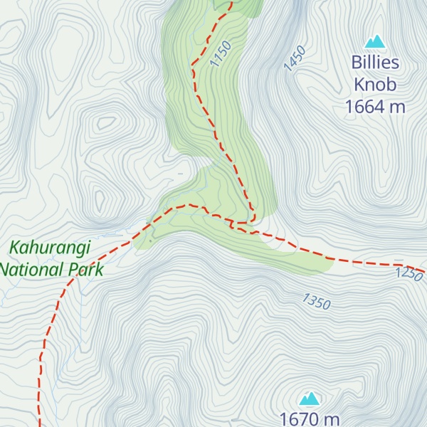 Map of Granity Pass Hut