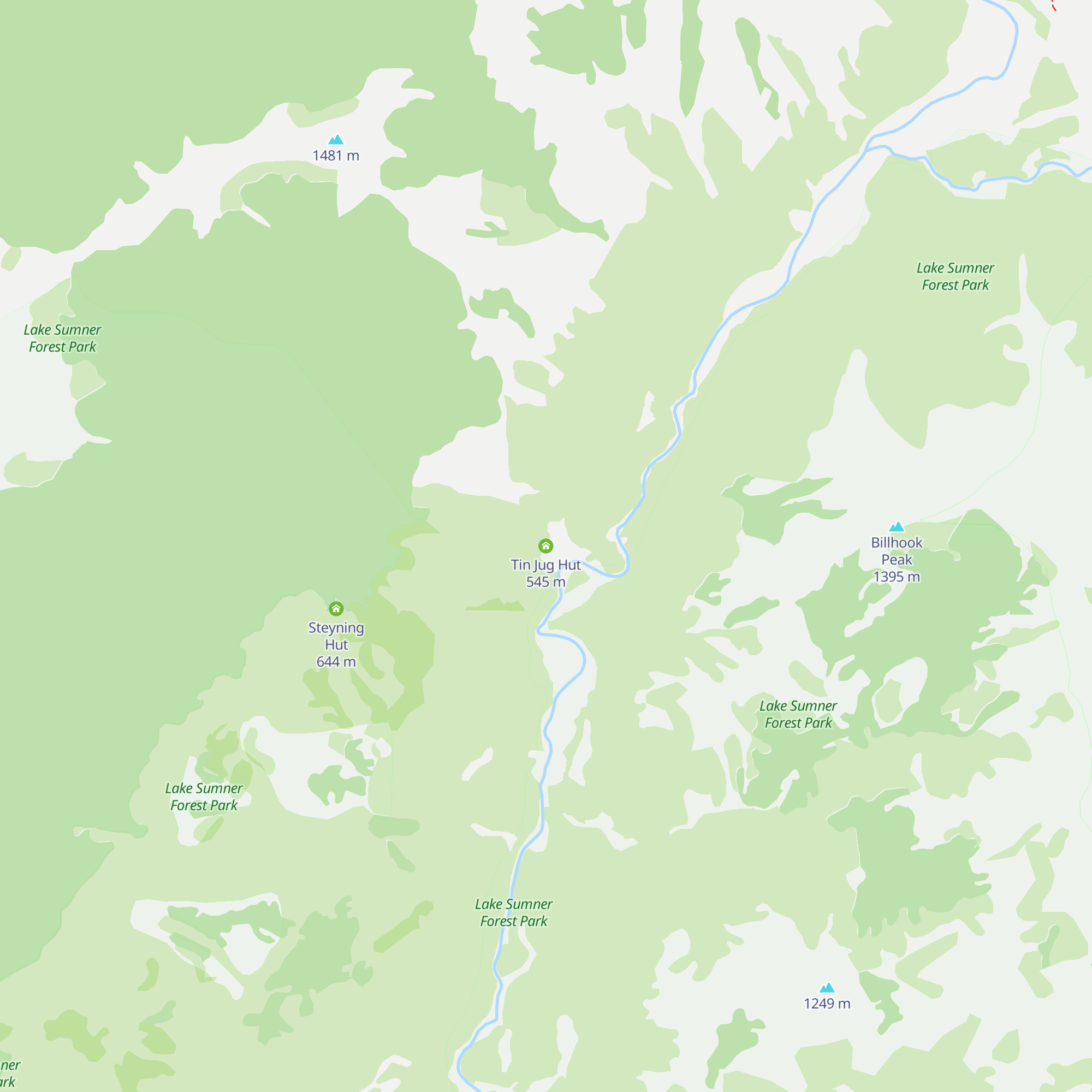 Tin Jug Hut map
