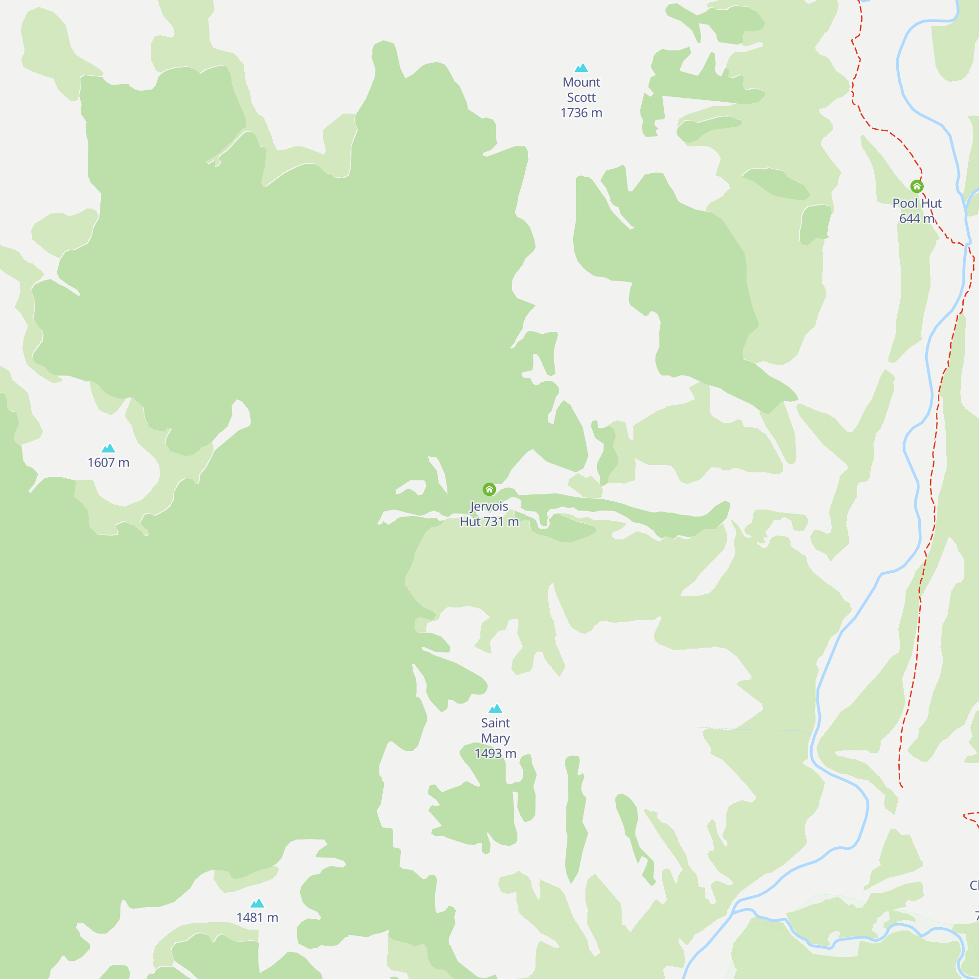 Jervois Hut map